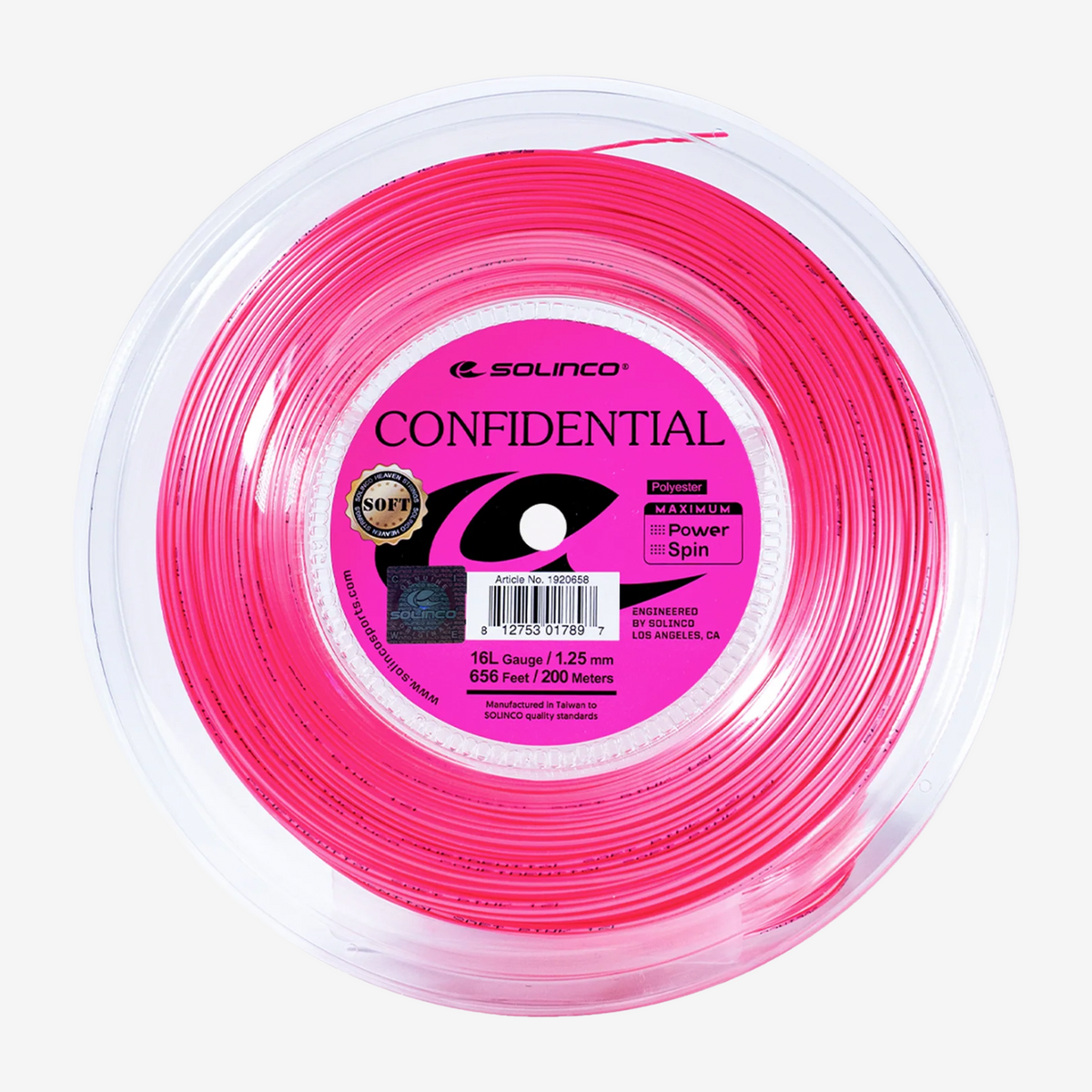 Solinco Confidential Soft Pink 200m Reel