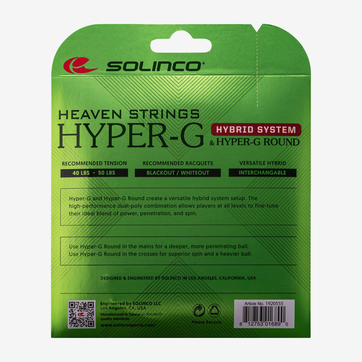 Solinco Hyper-G Hybrid System 12m Set