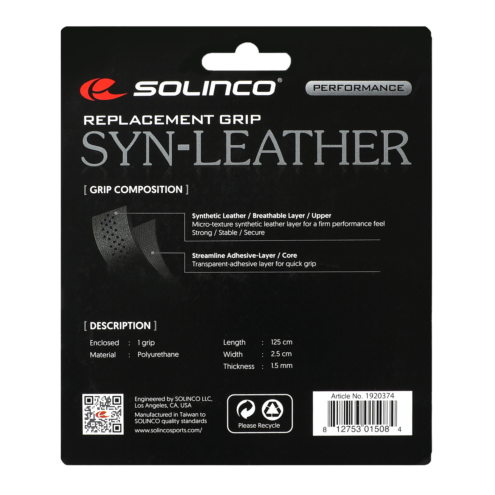 Solinco Synthetic Leather Replacement Grip