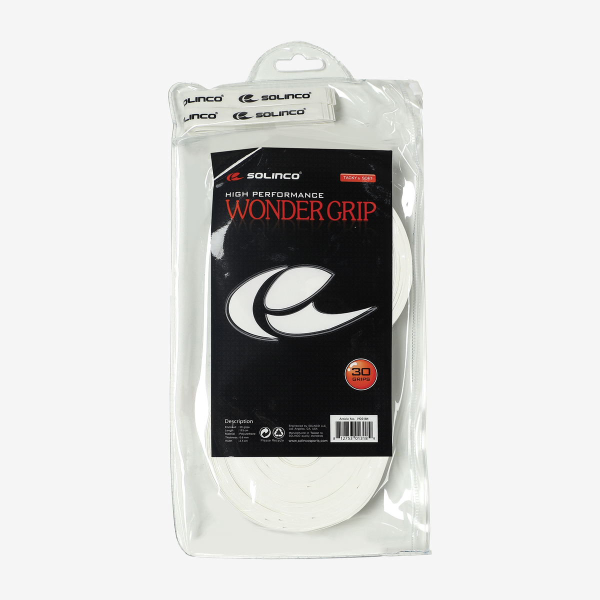 Solinco Wonder Grip 30pk White
