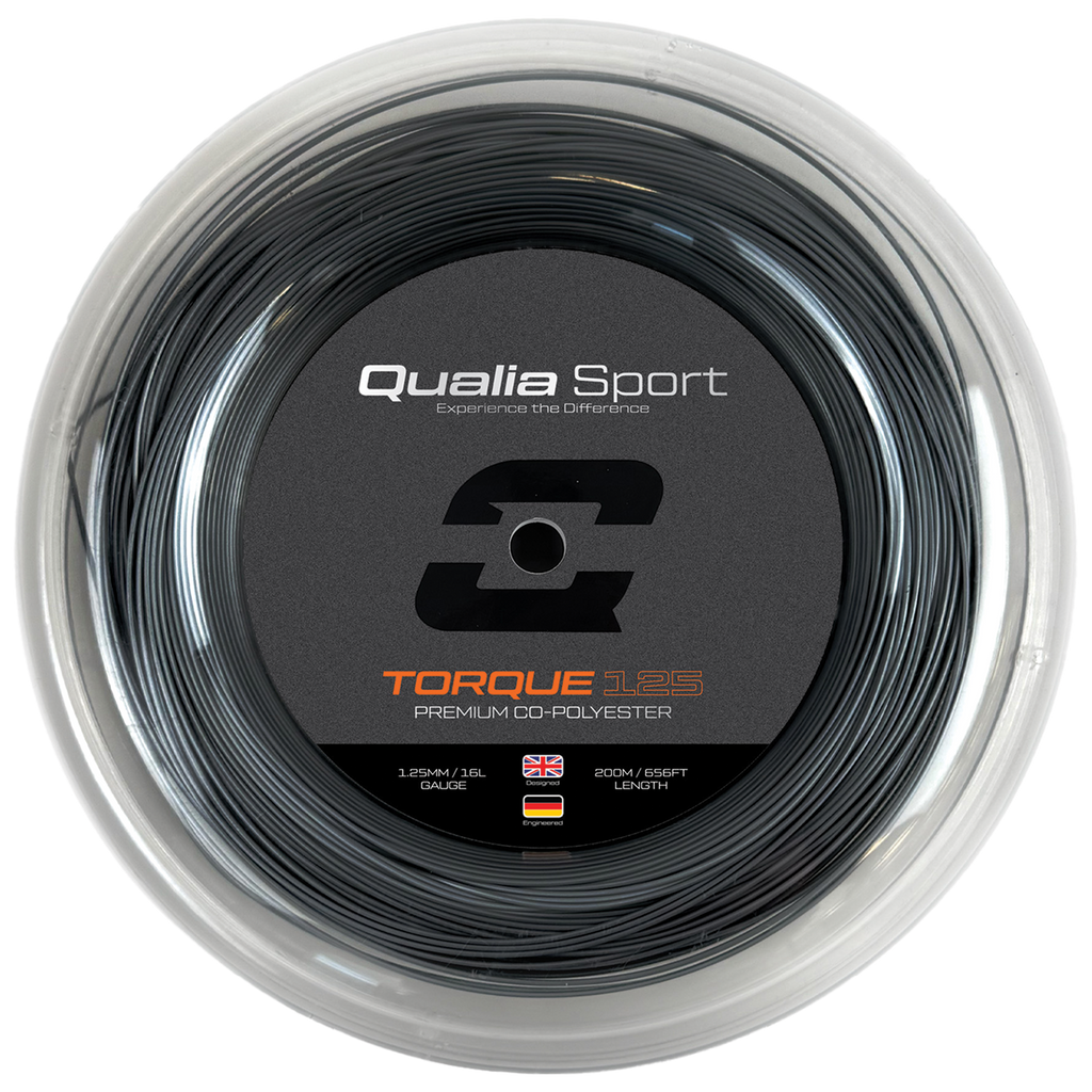 kiruakirua　0710 Qualia Torque Anthracite 200m Reel - All Things Tennis ltd