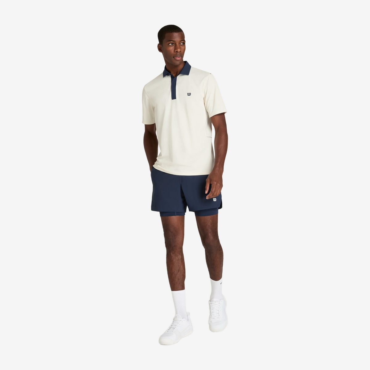 Wilson Challengers Technical Polo Men's Sandrift Blue Collar