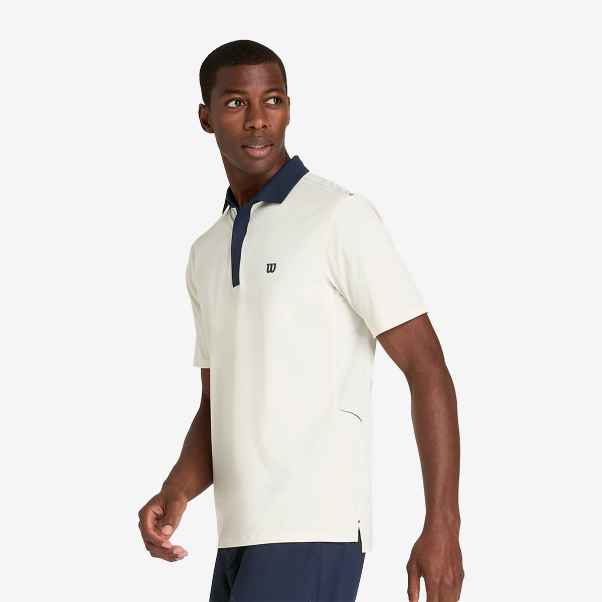 Wilson Challengers Technical Polo Men's Sandrift Blue Collar