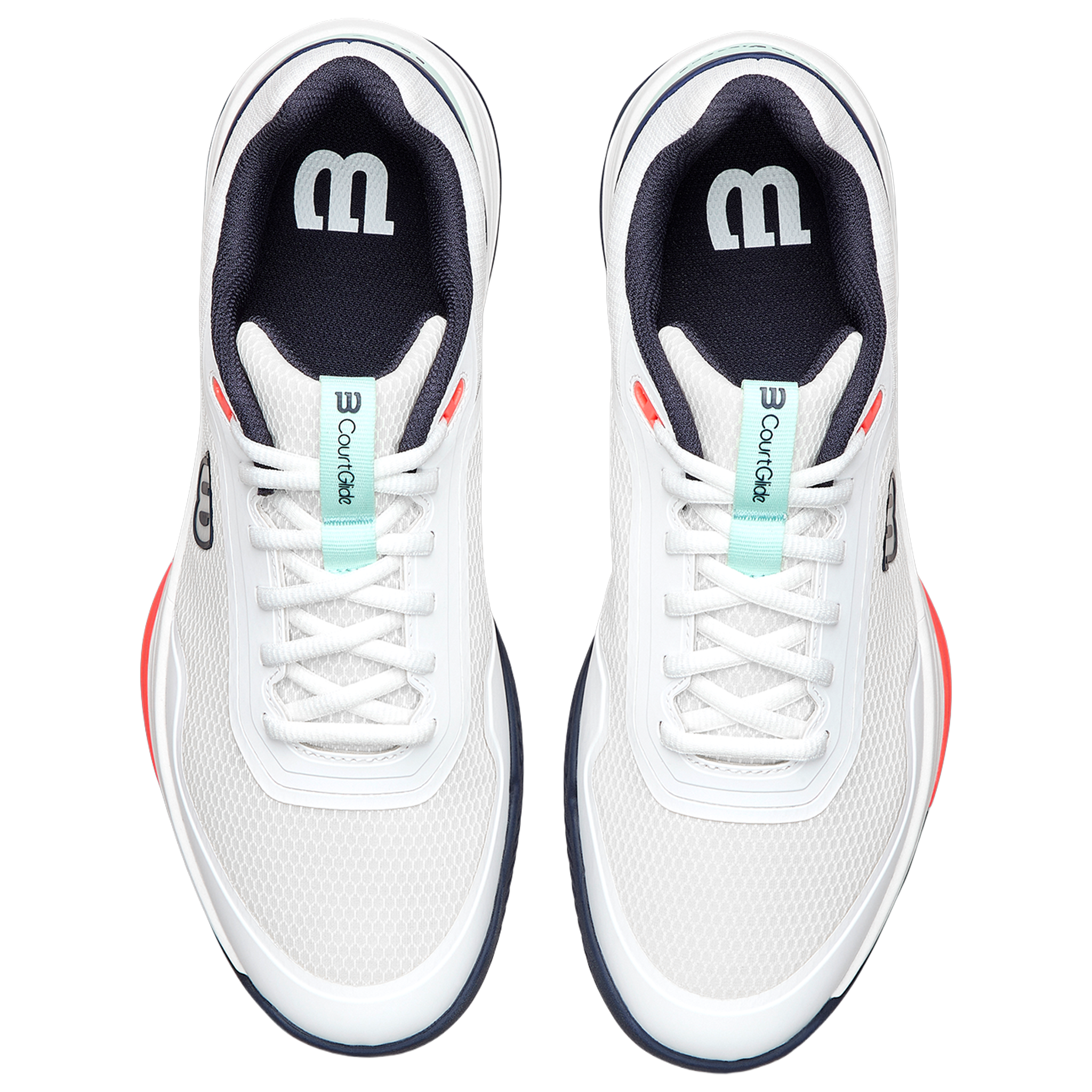 Wilson Courtglide Men's White/Bay/Fiery Coral