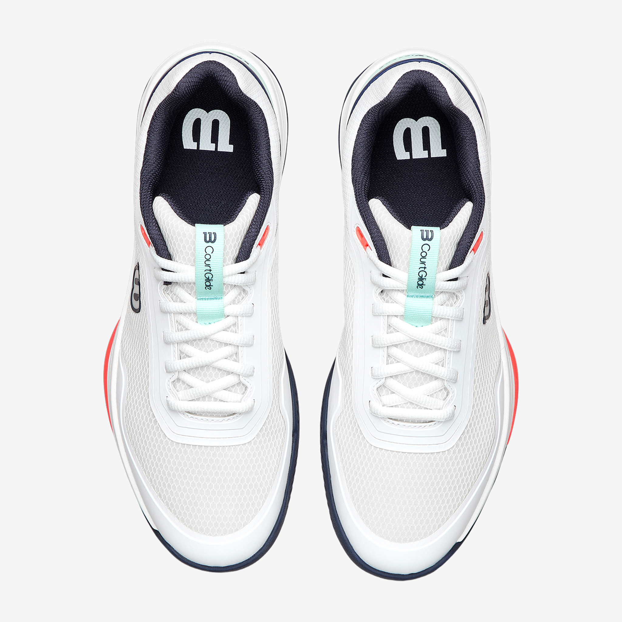 Wilson Courtglide Men's White/Bay/Fiery Coral