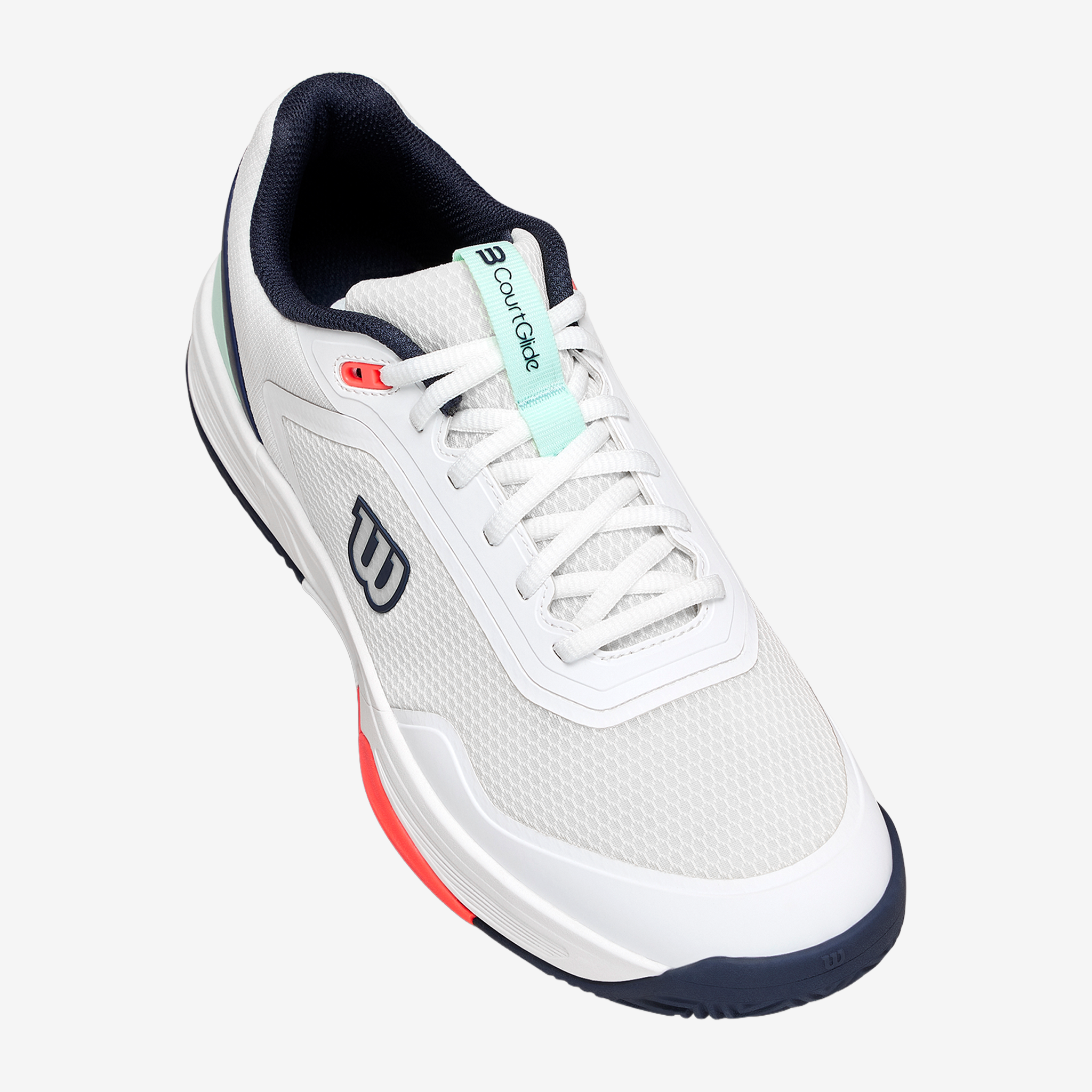 Wilson Courtglide Men's White/Bay/Fiery Coral
