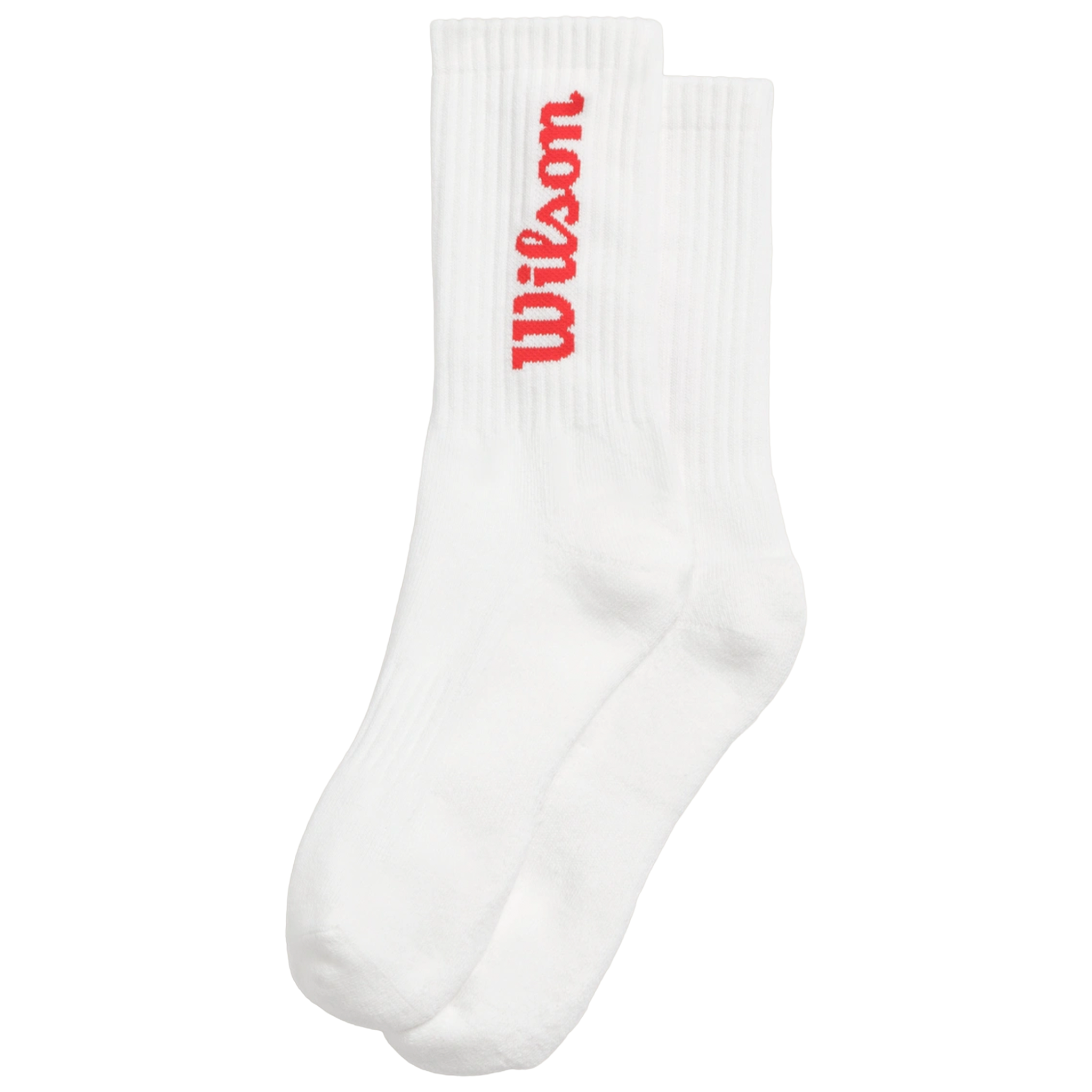 Wilson Crew Logo Socks Bright White
