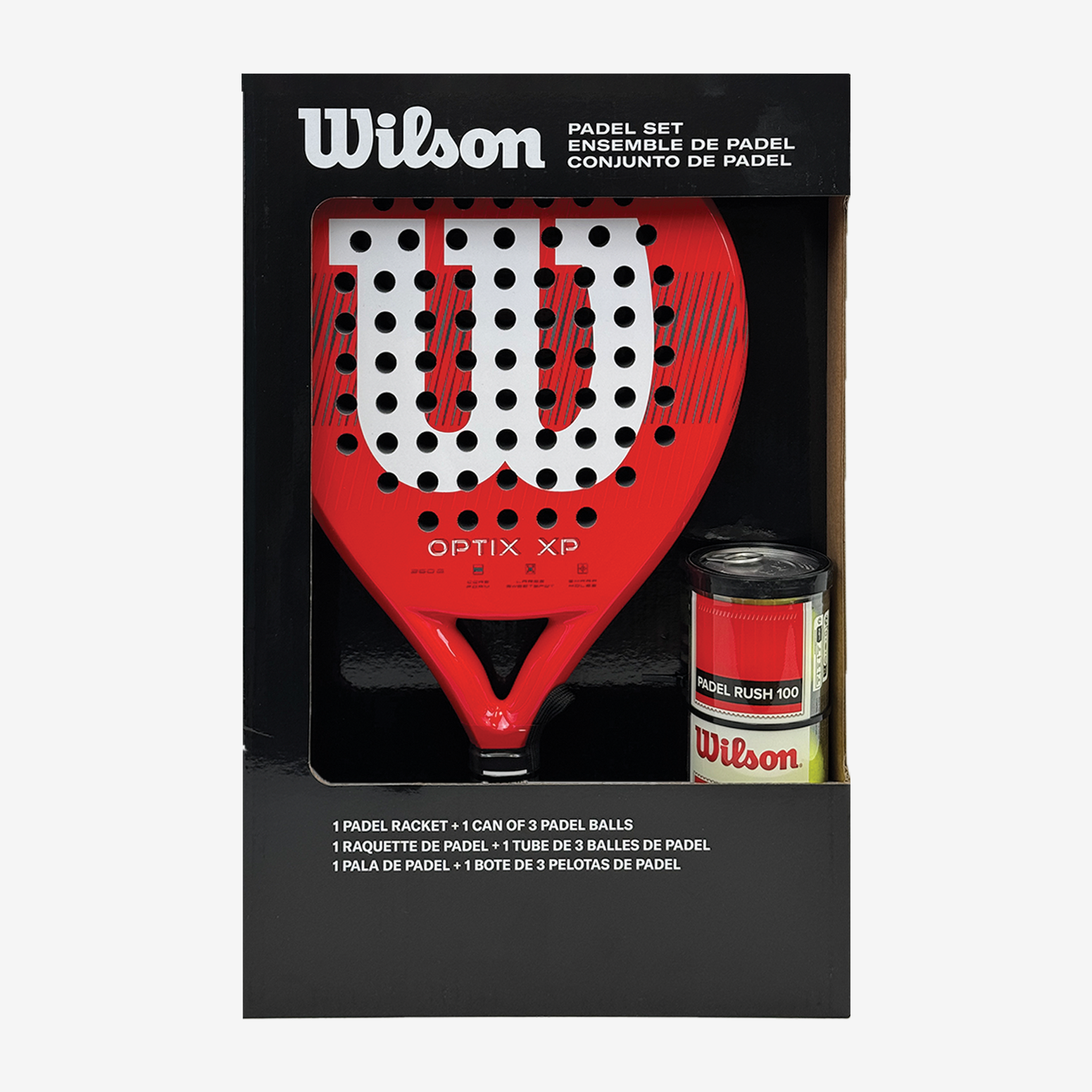 Wilson Optix XP Padel Kit Box Red - All Things Tennis ltd