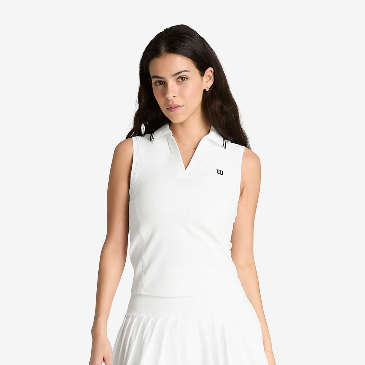 Wilson Rib Sleeveless Polo Women's Bright White