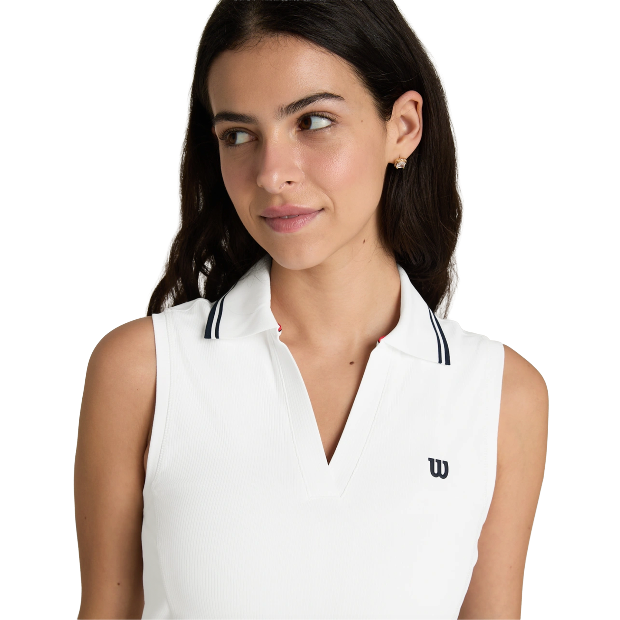 Wilson Rib Sleeveless Polo Women's Bright White