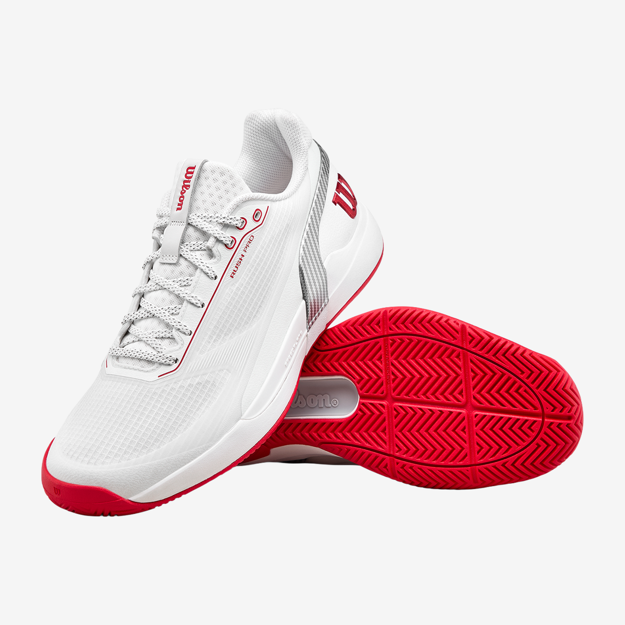 Wilson Rush Pro 5 Men's White/Red/Microchip (2026)