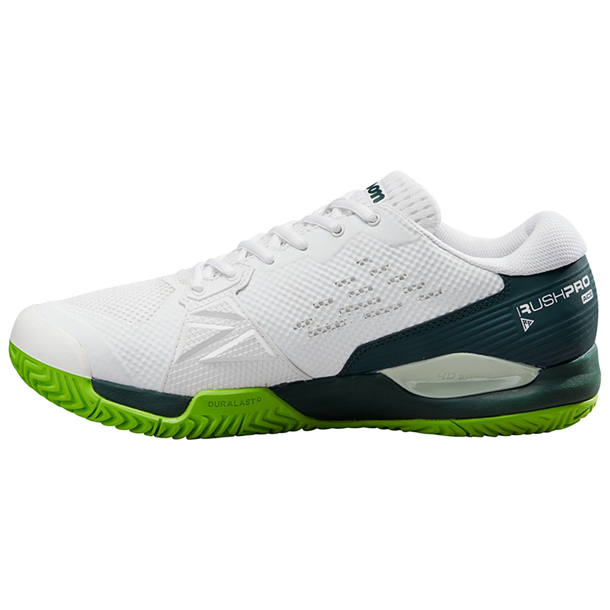 Wilson Rush Pro Ace Men's Tennis Shoe White/Ponderosa/Jas Green