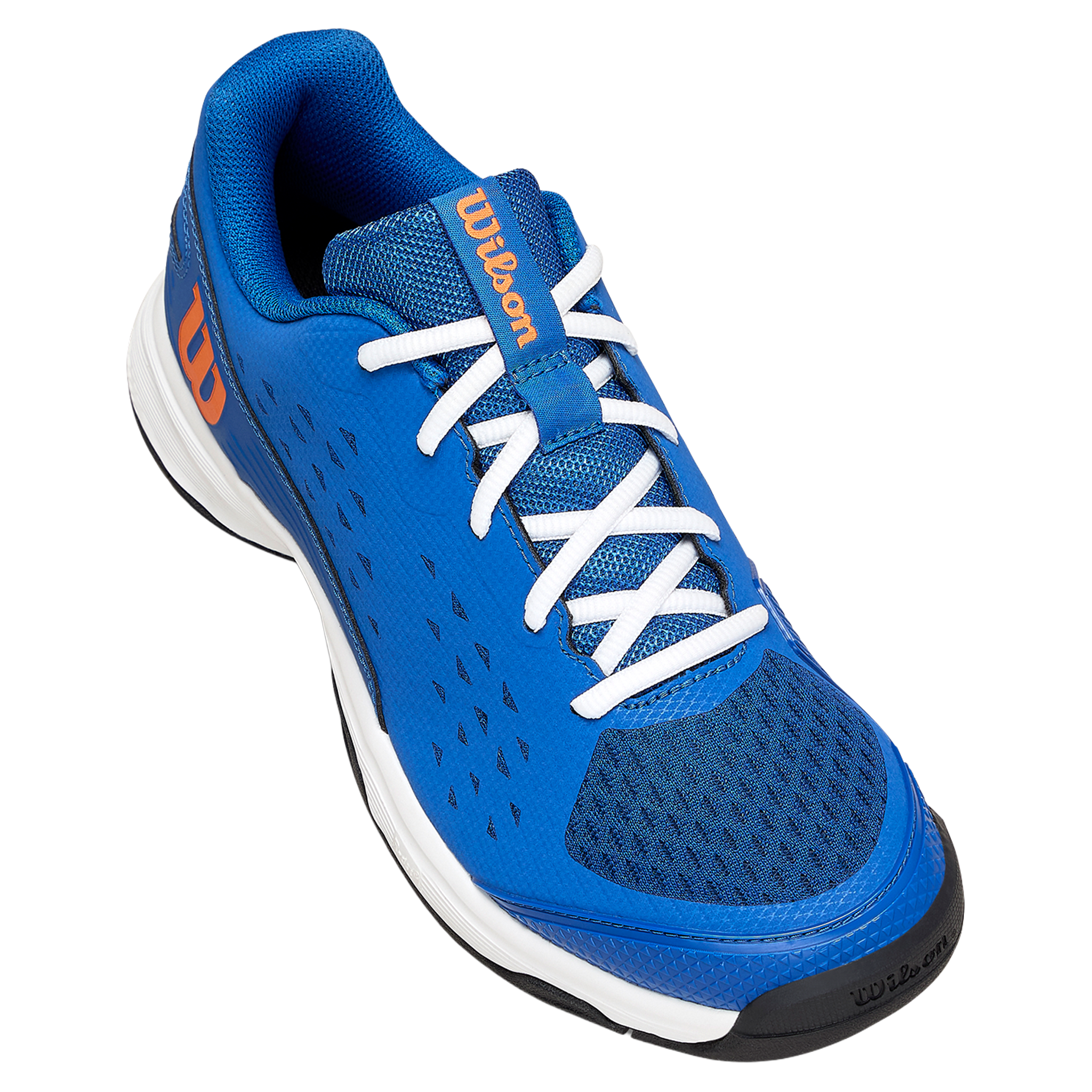 Wilson Rush Pro Junior L DejaVu Blue/Tiger Orange/White