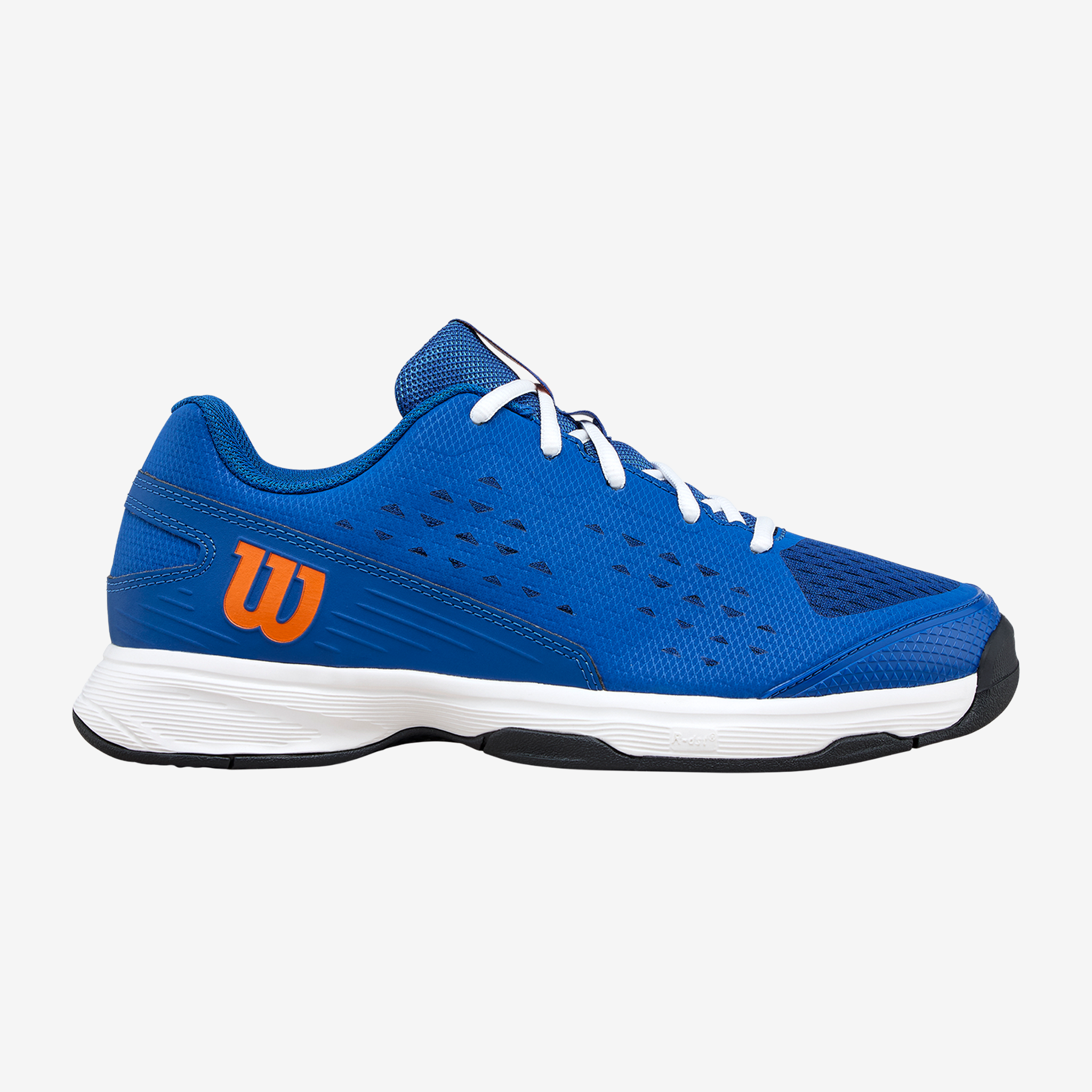 Wilson Rush Pro Junior L DejaVu Blue/Tiger Orange/White