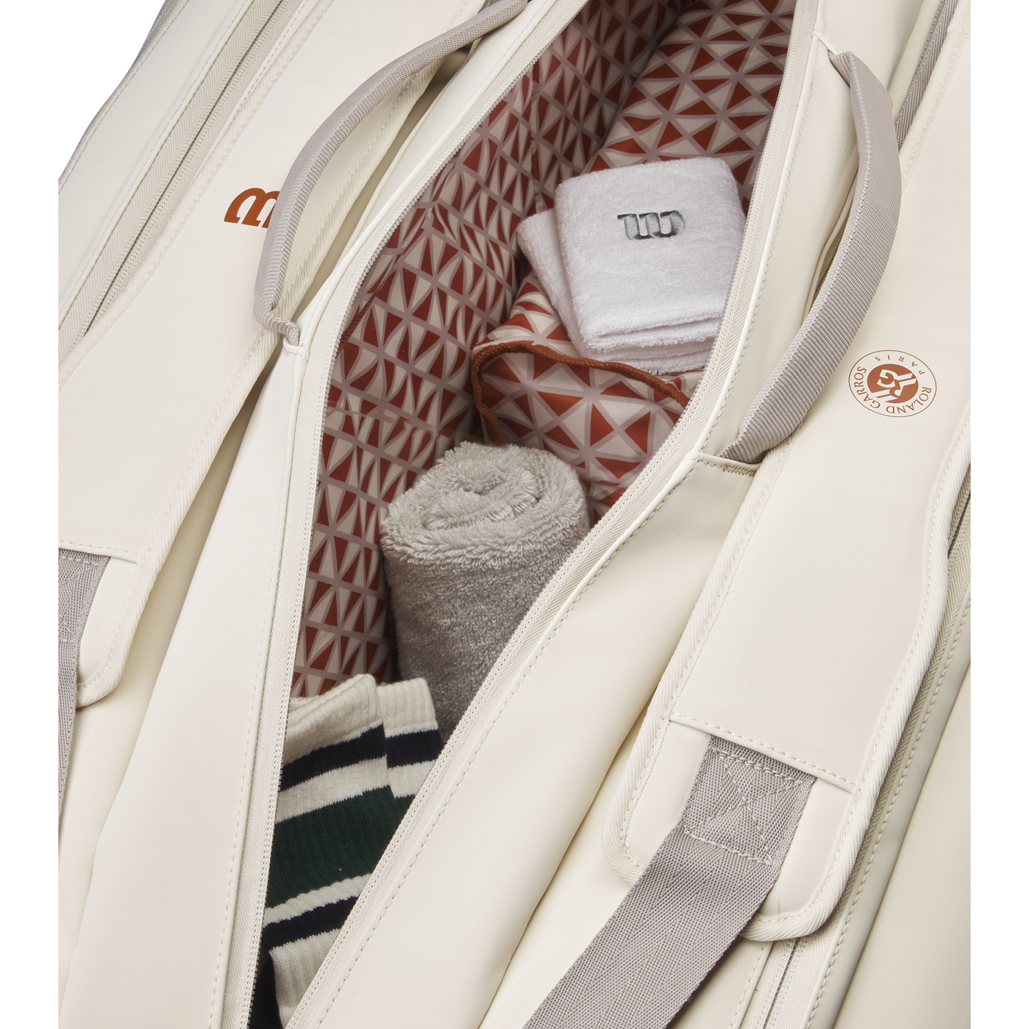 Wilson Super Tour Roland Garros 9 Racket Bag Cream/Clay (2025)