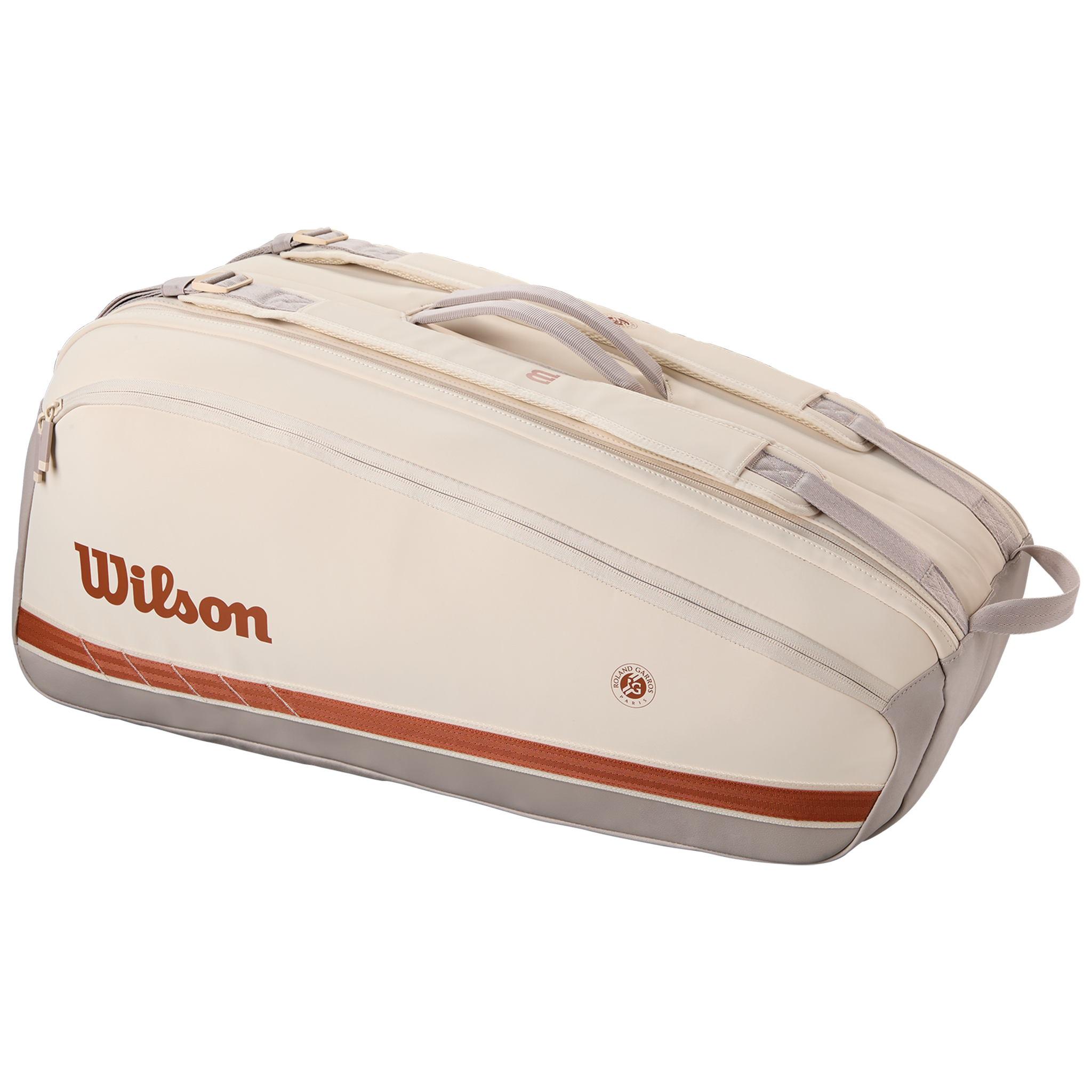 Wilson Super Tour Roland Garros 9 Racket Bag Cream/Clay (2025)
