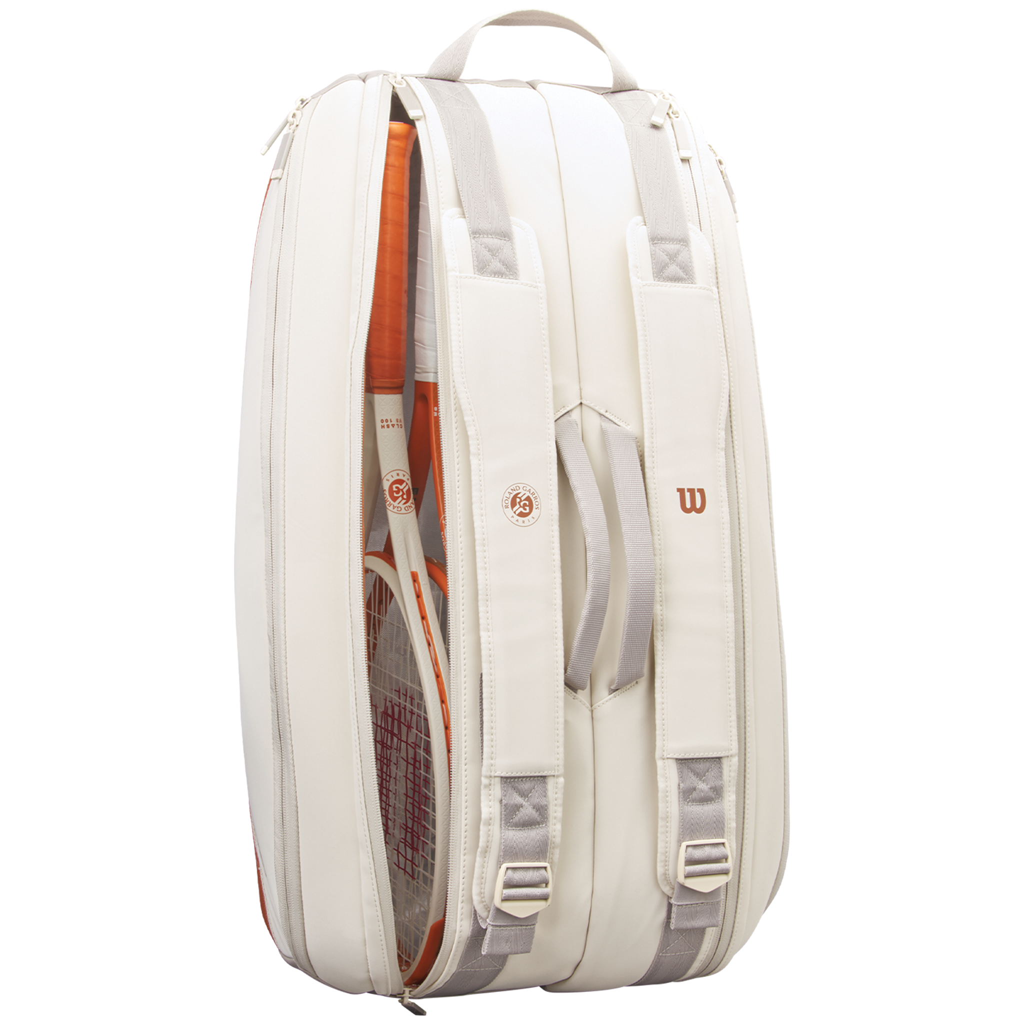 Wilson Super Tour Roland Garros 9 Racket Bag Cream/Clay (2025)
