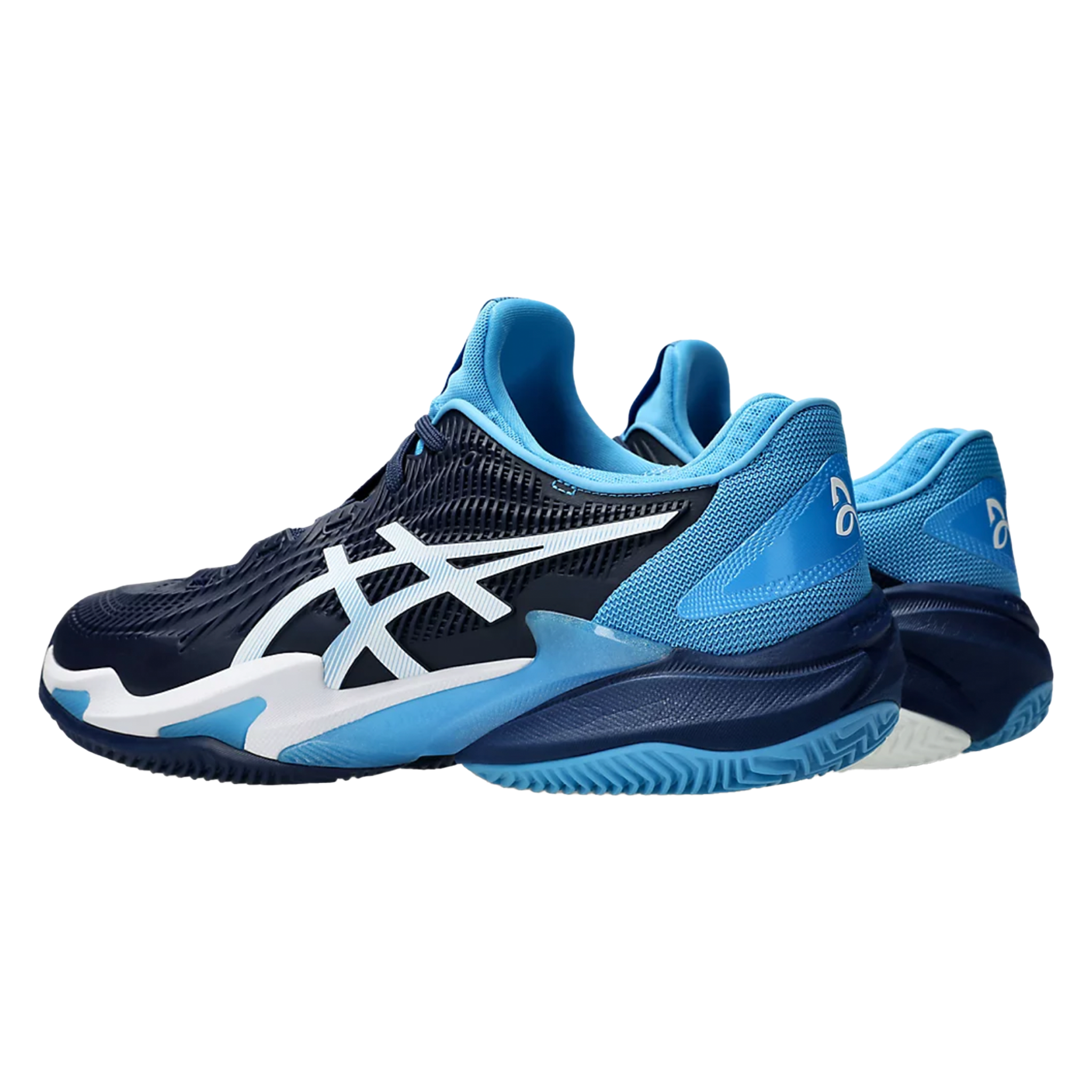 Asics Court FF3 Novak Clay (Men's) Blue Expanse/White