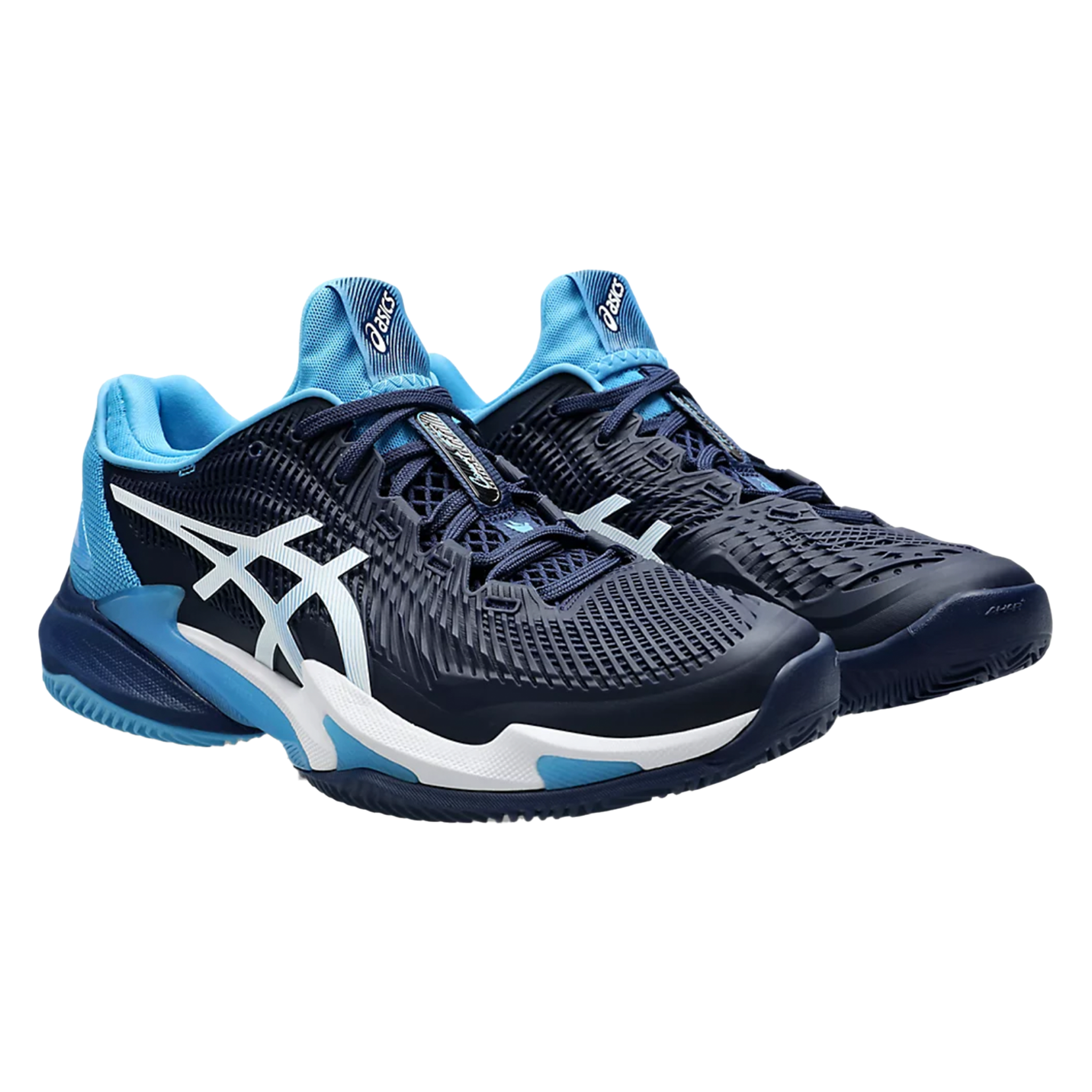 Asics Court FF3 Novak Clay (Men's) Blue Expanse/White