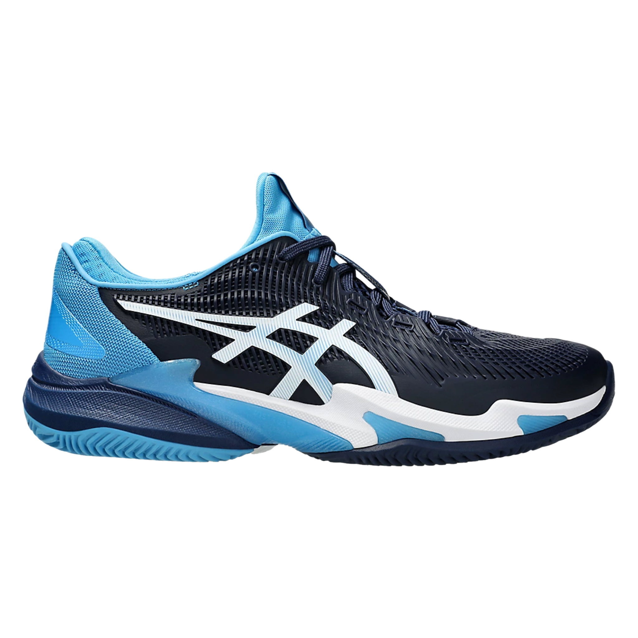 Asics Court FF3 Novak Clay (Men's) Blue Expanse/White