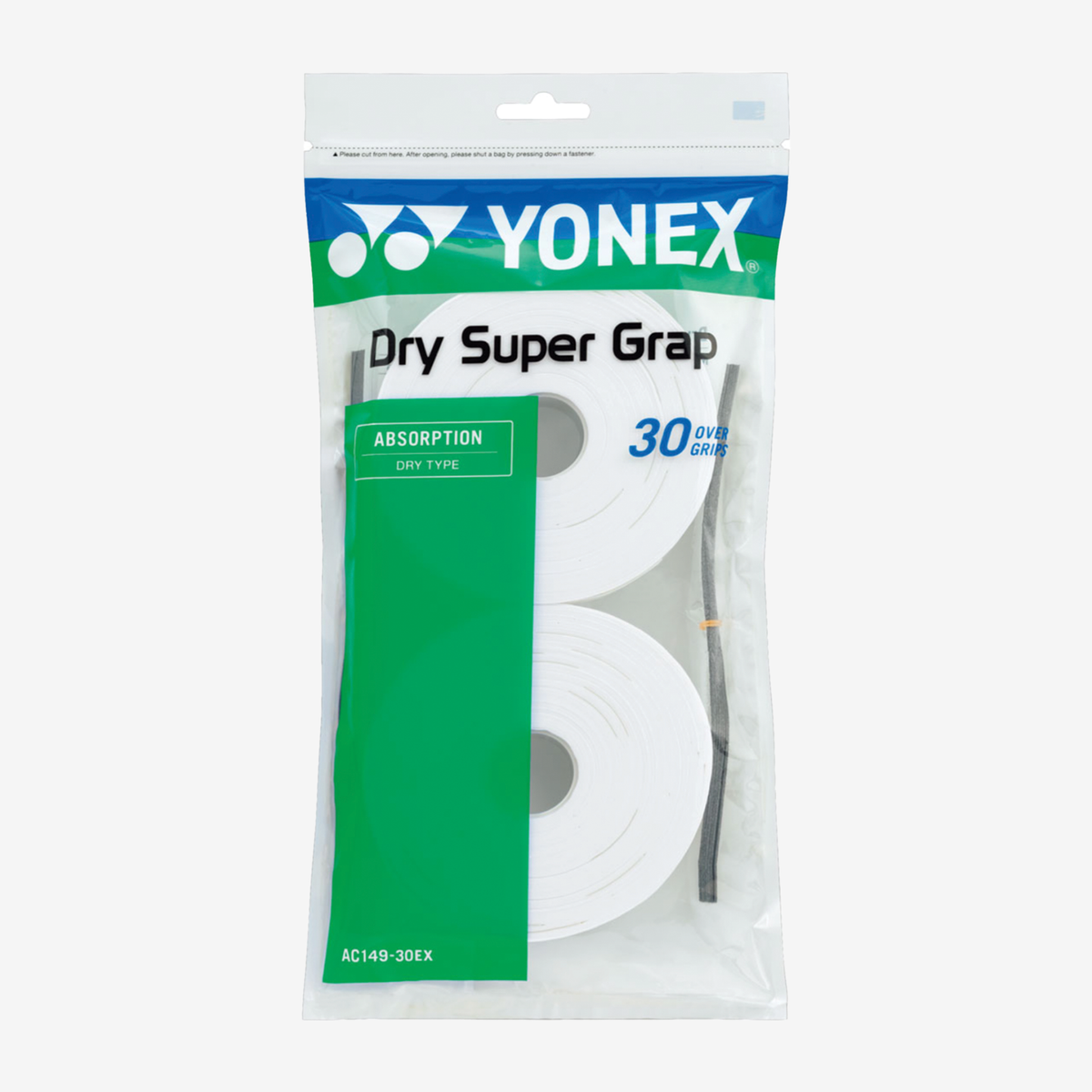 Yonex Dry Super Grap White (30 Pack)