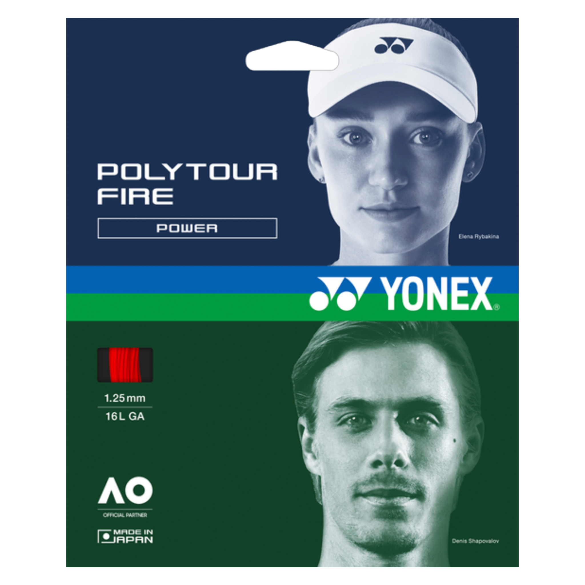 Yonex Poly Tour Fire 12m Set Red
