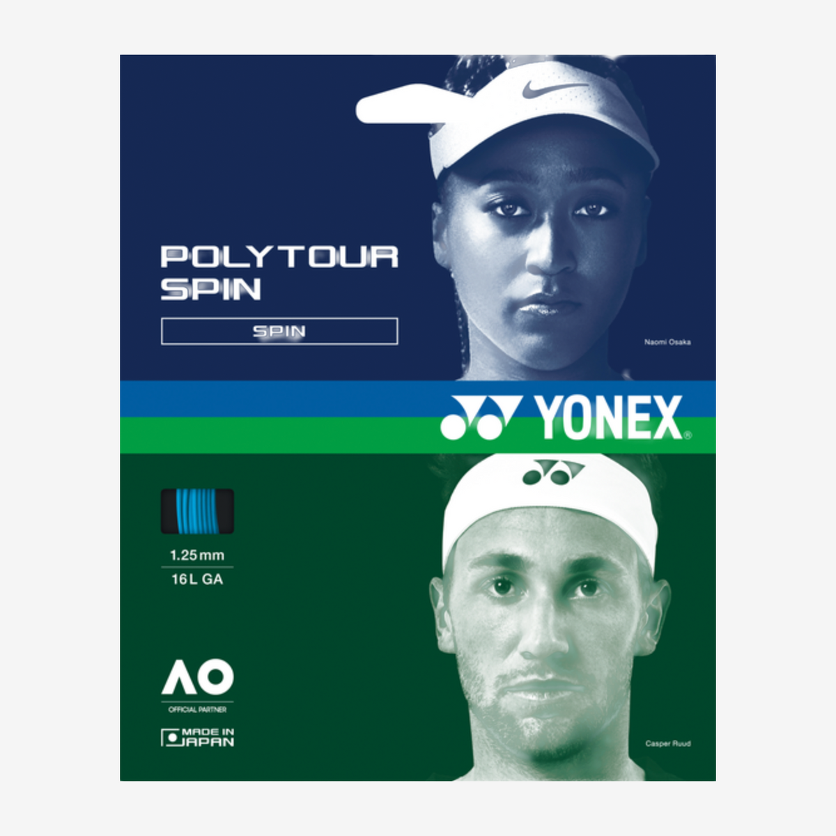 Yonex Poly Tour Spin Blue 12m Set
