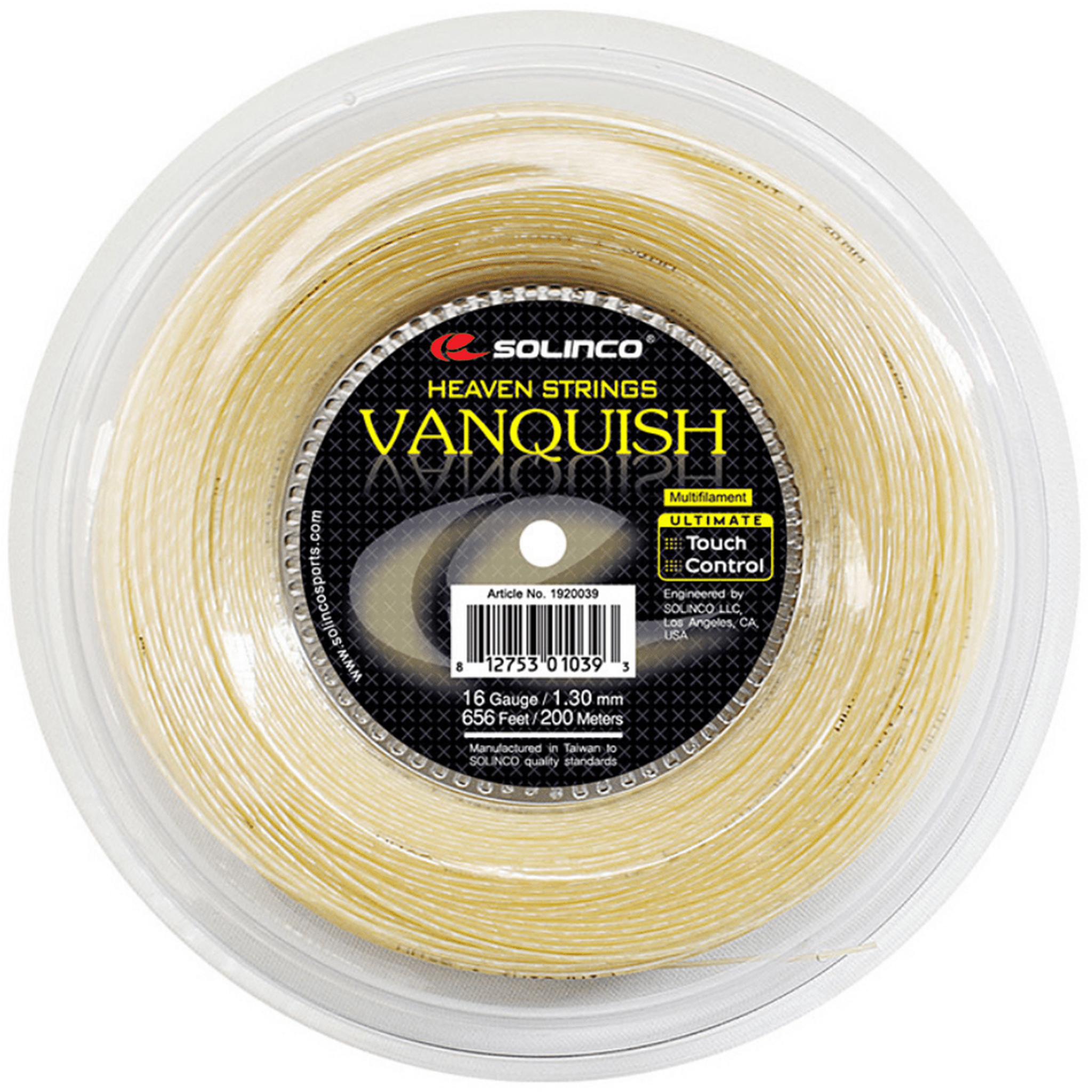 Solinco Vanquish (Natural) 200m Reel