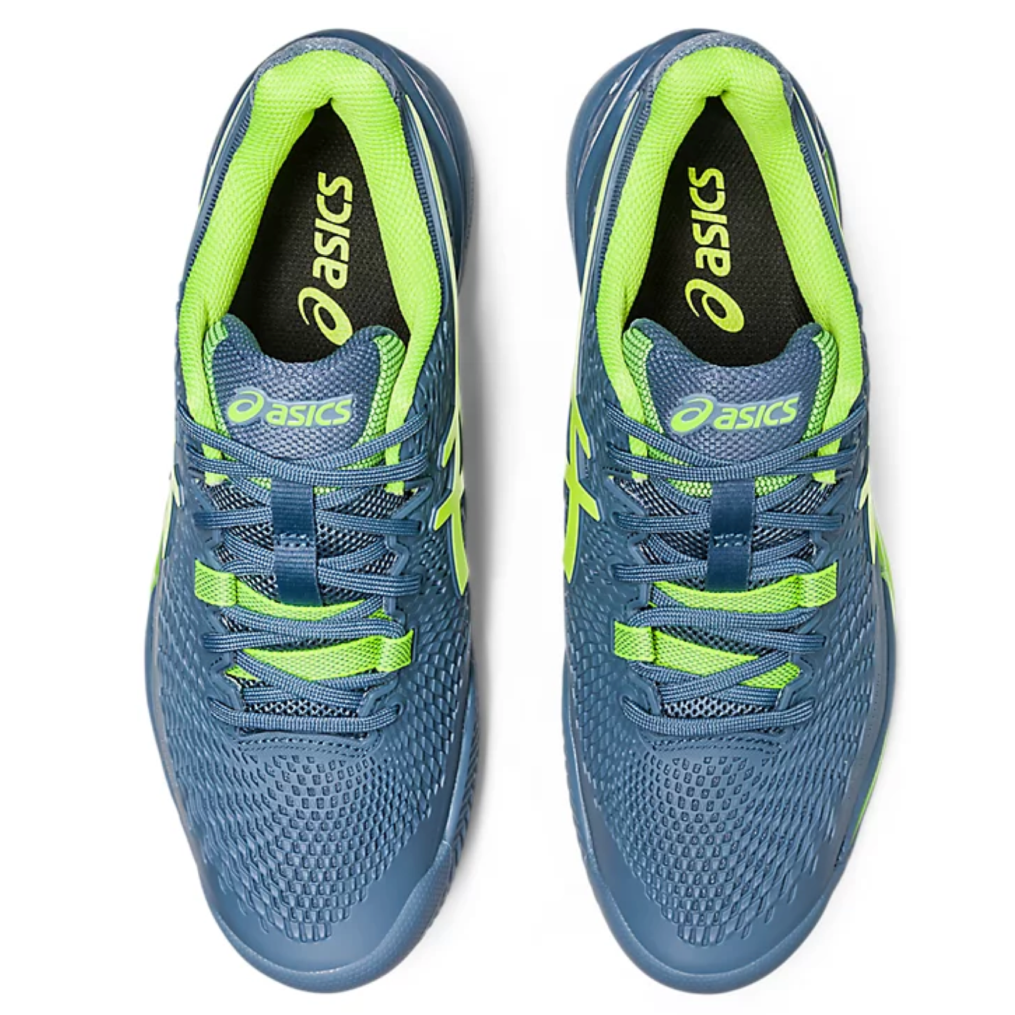 ASICS Gel Resolution 9 Men s Steel Blue Hazard Gree