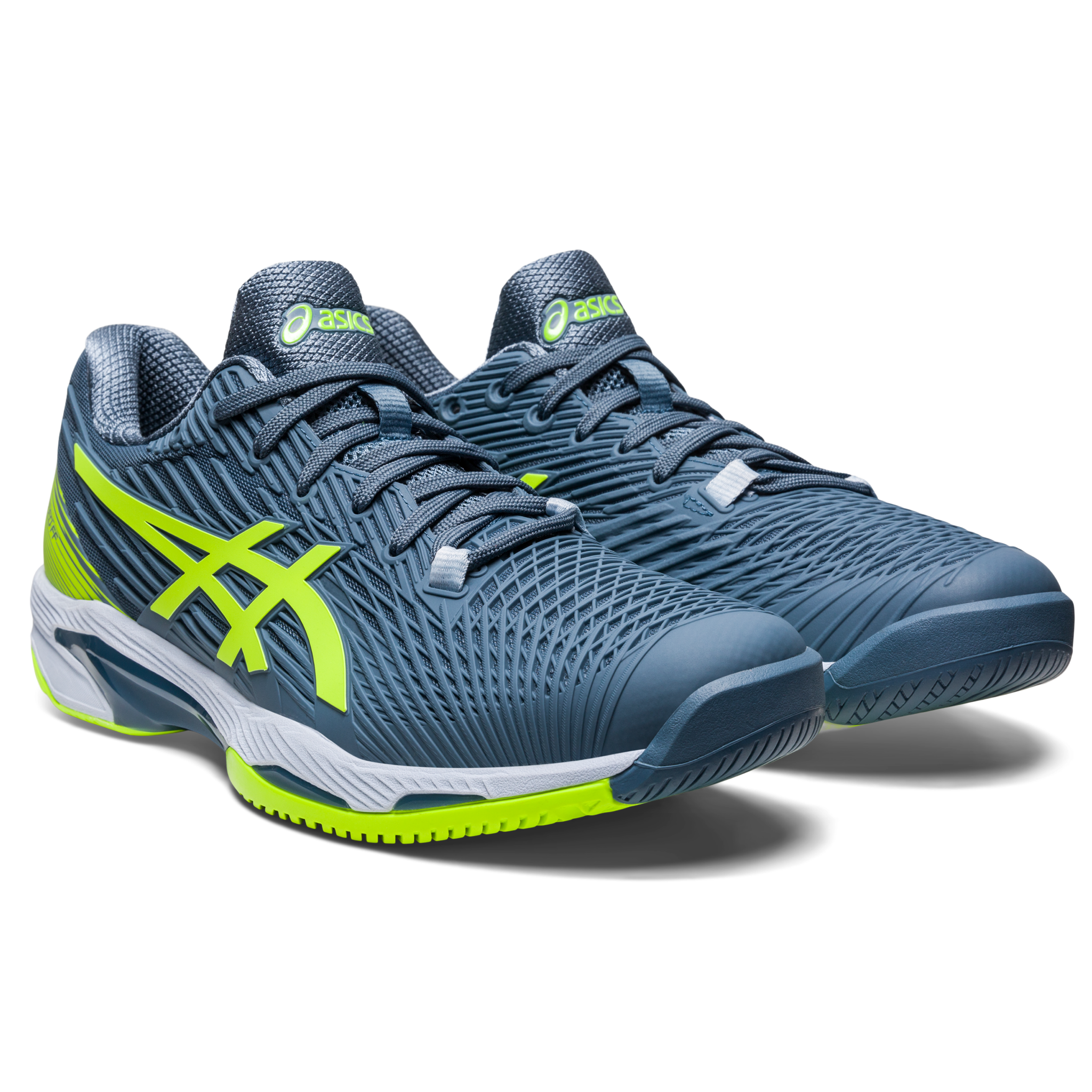 ASICS Solution Speed FF2 Men s Steel Blue Hazard Green